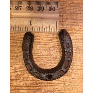 One (1) X-Small Cast Iron 2" wide by 2" tall Horseshoes 05211